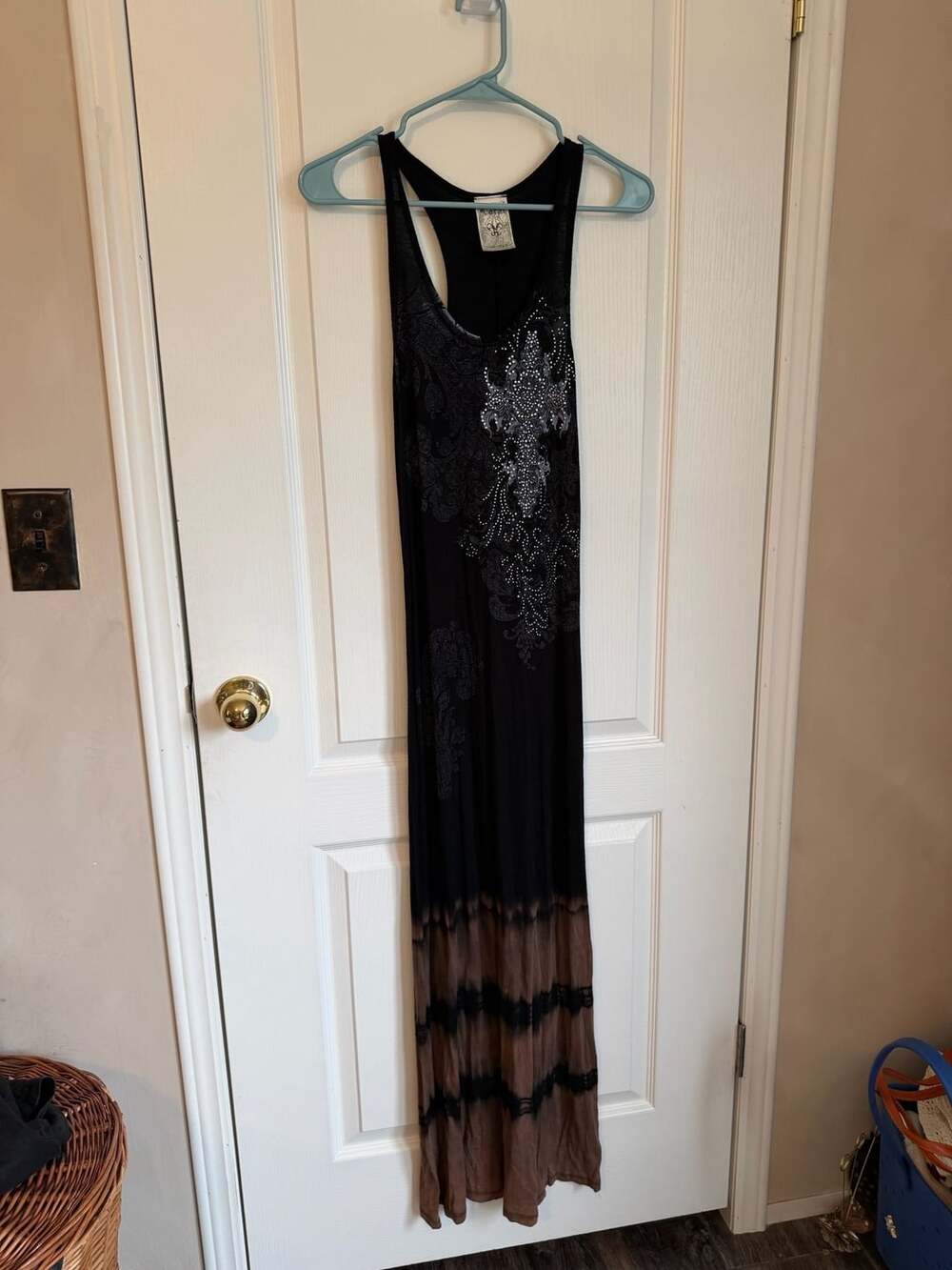 Vocal Maxi Dress Black Tie Dye